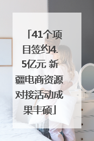 41个项目签约4.5亿元 新疆电商资源对接活动成果丰硕